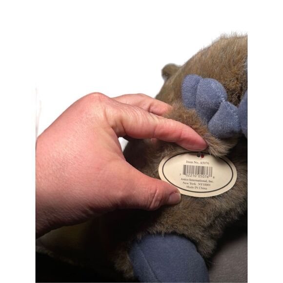 New Anico International Soft Blue Eyes 10” Platypus Plush Stuffed Animal - Picture 6 of 16